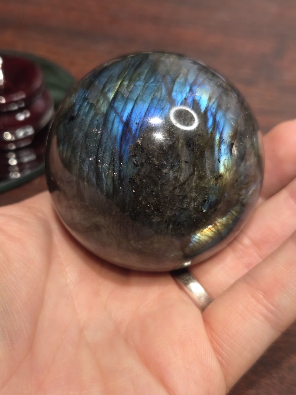 Flashy Labradorite Sphere - Picture 7 of 16